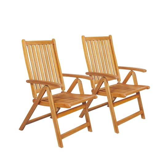 Acacia Wood Folding Outdoor Patio Chairs